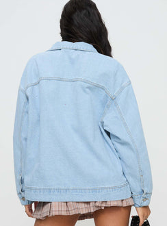 Denim Denim bomber jacket Pointed collar, zip fastening down front, twin hip pockets, single button cuff
