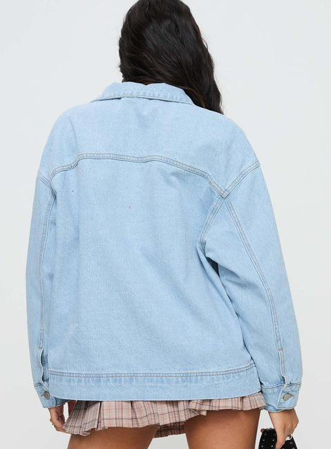 Denim Denim bomber jacket Pointed collar, zip fastening down front, twin hip pockets, single button cuff