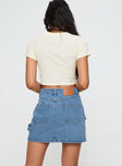 Chillders Denim Mini Skirt Mid Wash Tall