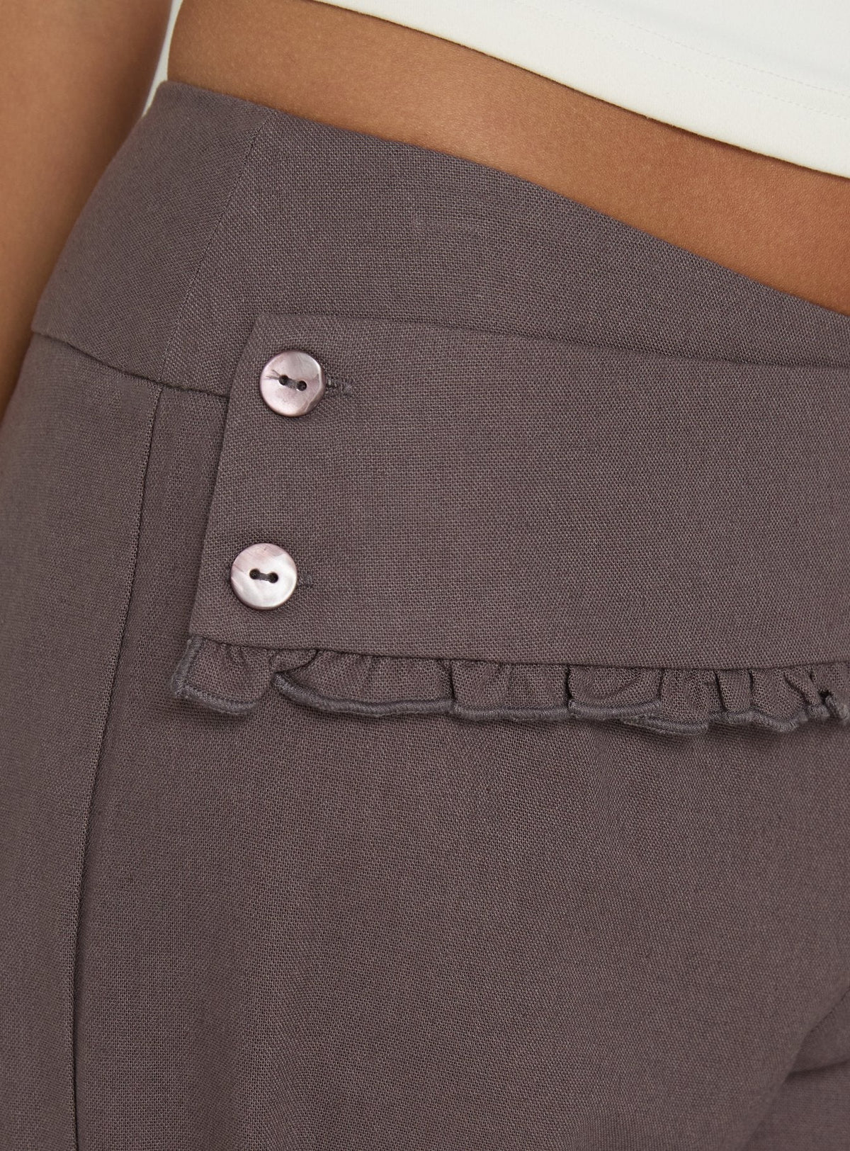 Brea Frill Belted Trousers Iron
