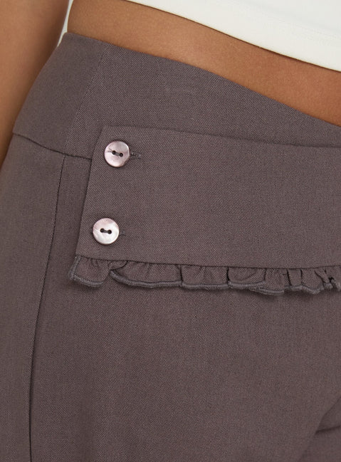 Brea Frill Belted Trousers Iron