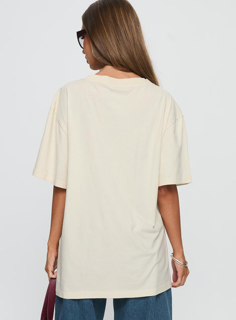 4th July Led Zepplin Oversized Tee White