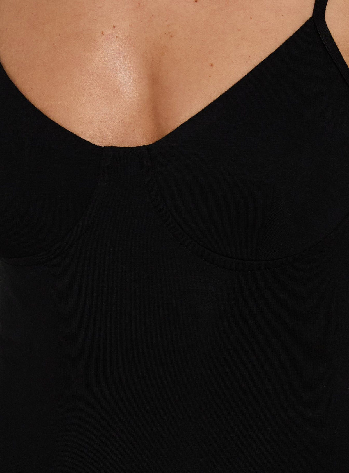 Avra Sheer Bodysuit Maxi-Kleid Schwarz