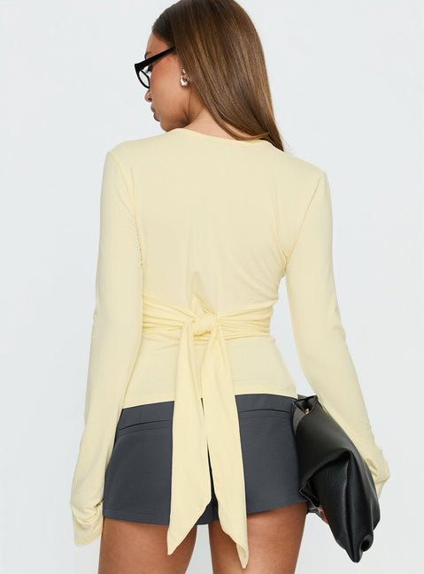 Madelon Langarm-Wickel-Top Butter