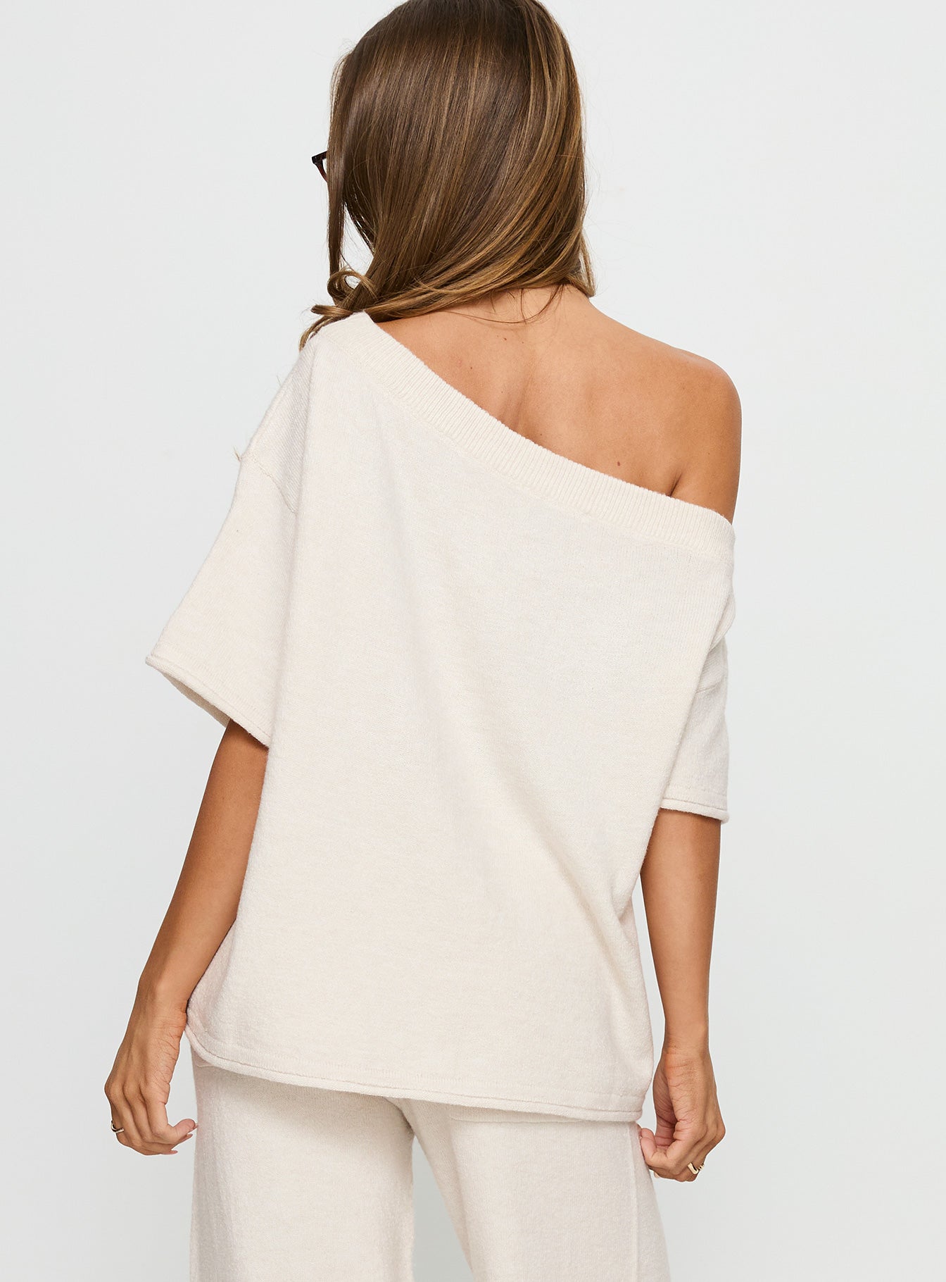 Kourta Off Shoulder Oversized Top Oat