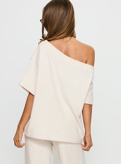 Kourta Off Shoulder Oversized Top Oat