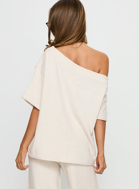 Kourta Off Shoulder Oversized Top Oat