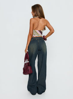Boxie Mid Rise Wide Leg Jeans Vintage Wash