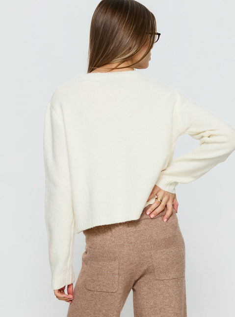 Denmark Cardigan White