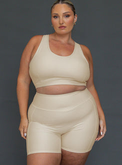 Latte active crop top
