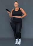 Black high waist leggings Featuring a high-waisted design & twin slip leg pockets