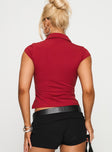 Prodigy Collared Polo Top Red