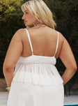 product Princess Polly Sleeveless Asymmetric Neckline  Corella Top White Curve