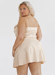 Princess Polly Cowl Neck  Spotlight Mini Dress Champagne Curve