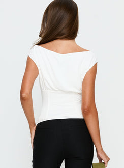 Unbothered Corset Top White