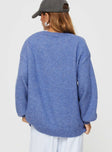 back view of model wearing Princess Polly Ryanna Sweater Blue Long 