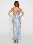 Haley Maxi Dress Blue Jacquard