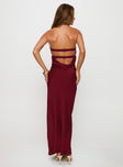 Faviola Strapless Maxi Dress Burgundy