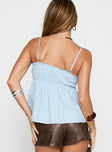 Dreamer Blues Shirred Top Blue Stripe