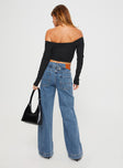 product Princess Polly High Waisted  Jankins Baggy Jeans Mid Wash