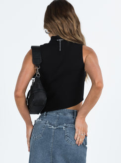 product Princess Polly Sleeveless High Neck  Luttrell Top Black