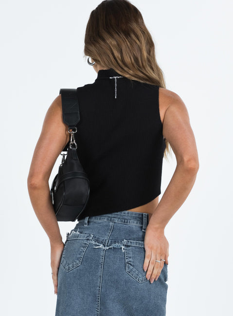 product Princess Polly Sleeveless High Neck  Luttrell Top Black