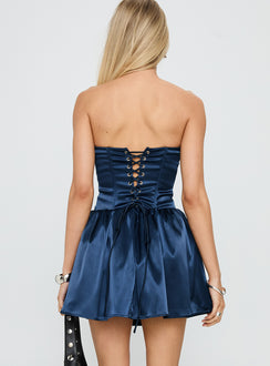 Forevermore Strapless Mini Dress Navy