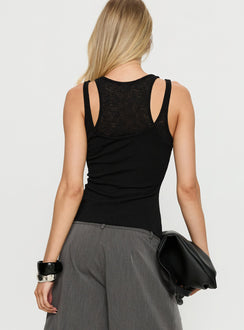 Ceyla Layered Tank Top Black