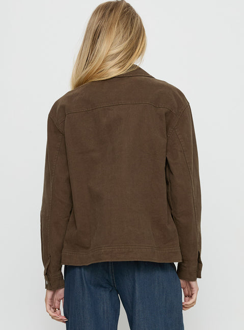 Nelsie Collared Oversized Jacket Green