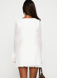 Dalzine Long Sleeve Mini Dress White