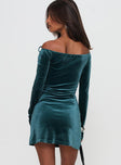 Intertwine Long Sleeve Mini Dress Forest Green