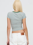 Lex Top Green Stripe