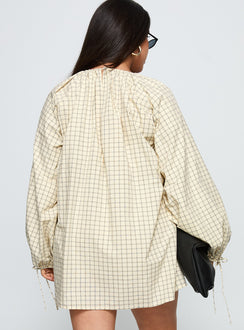 Preacher Playsuit White Check Curve