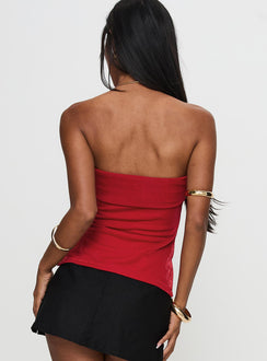 back view of model wearing Princess Polly Strutter Strapless Top Glitter Sleeveless straight 