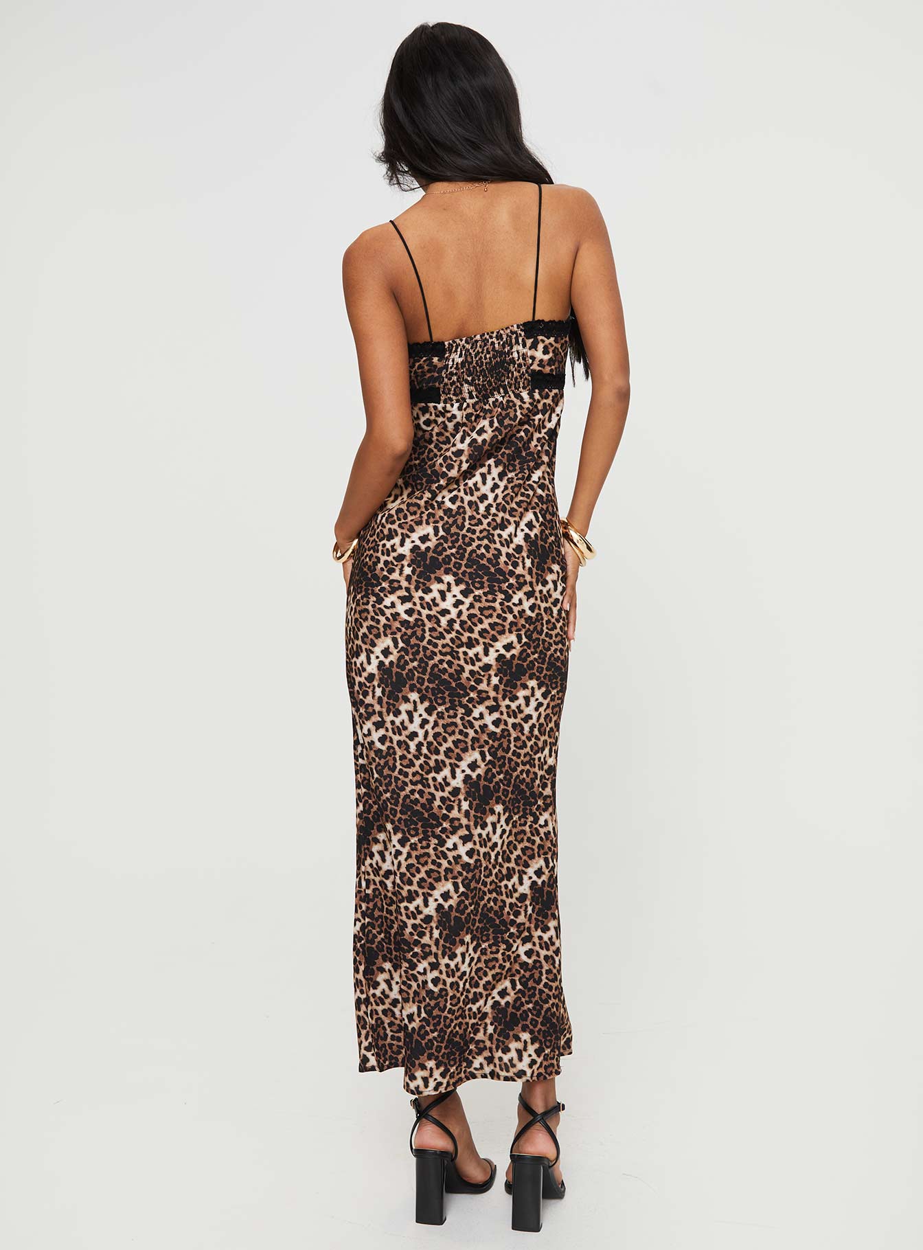 product Princess Polly Crew Neck  Emily Bias Cut Maxi Dress Leopard
