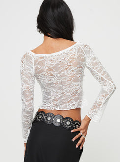 product Princess Polly Full Sleeves Square Neck  Xenia Off The Shoulder Top White