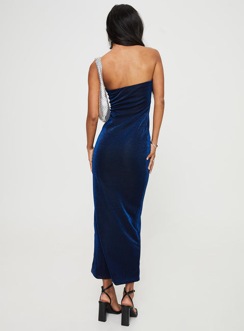 product Princess Polly Asymmetric Neckline  Samper Strapless Maxi Dress Navy