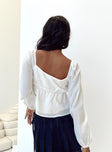 Maxime Long Sleeve Top White