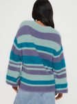 Mikko Sweater Blue Multi Princess Polly  Cropped 