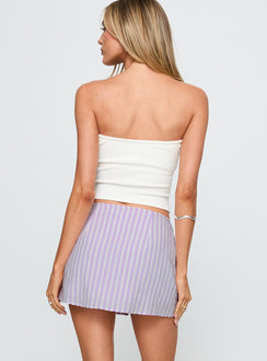 back view of model wearing Princess Polly Told You So Mini Skirt Multi Mini Skirts 