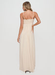 back view of model wearing Princess Polly Love All Around Maxi Dress Cream Square Neck 