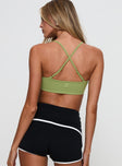 Finish Line Active Cross Back Top Green