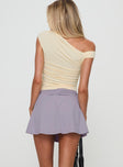 Skort Built-in shorts, folded waistband, ruched detail Good stretch, Fully lined