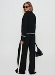 Kester Tie Front Knit Set Black