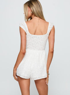 Royal Gleam Romper White