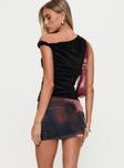 back view of model wearing Princess Polly Idol Mini Skirt Multi Mini Skirts 