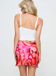 Tylar Mini Skirt Red Floral Princess Polly  Mini Skirts 