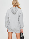 Alvon Hooded Sweatshirt Grey Princess Polly  Long 