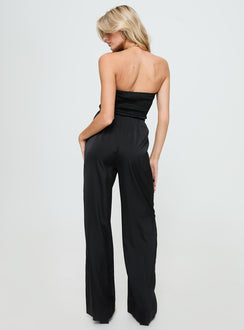 Loreno Strapless Jumpsuit Black