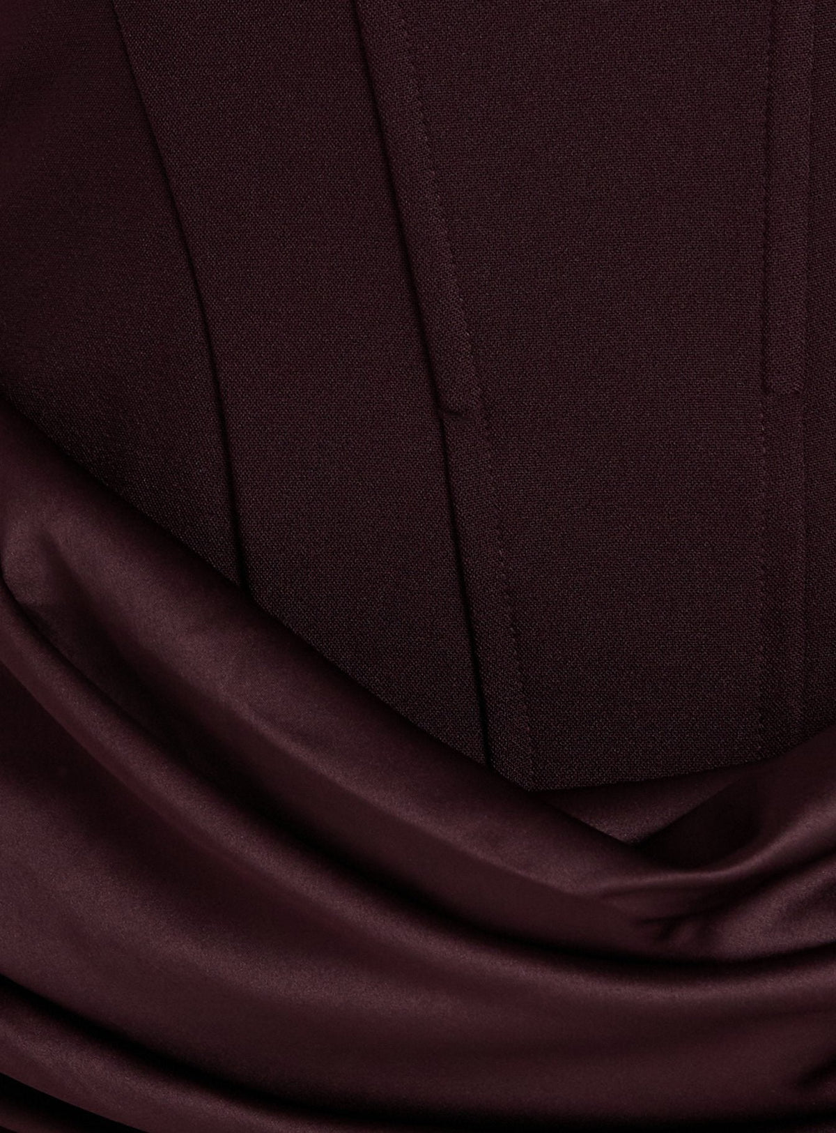 Ryana Corset Drape Mini Dress Plum